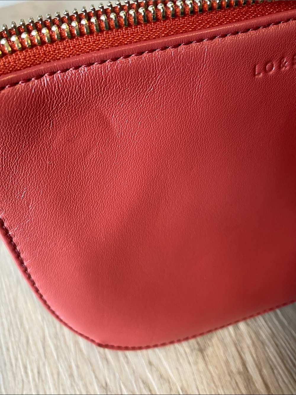 LO & SONS Waverley 2 Small Red Leather Convertible Crossbody Belt Bag Wristlet - Picture 11 of 13